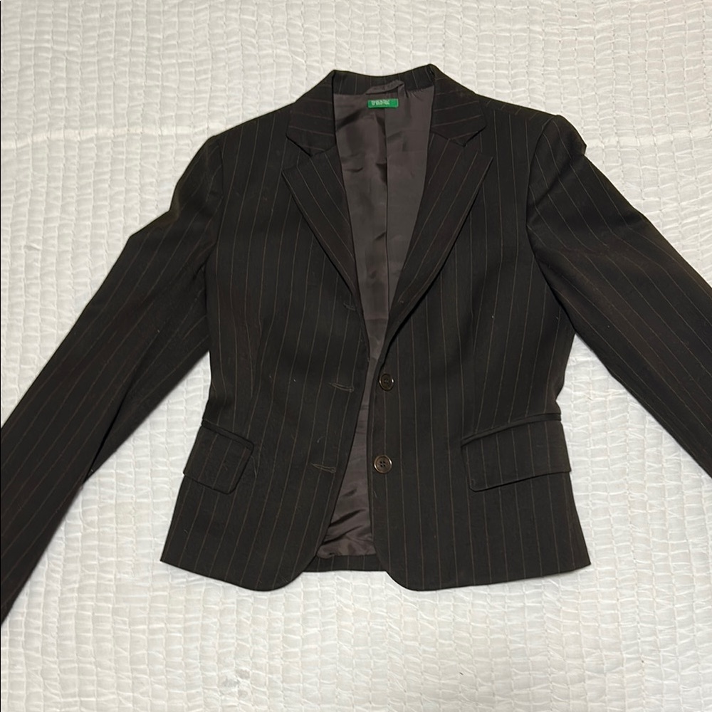 Brow Pinstripe Blazer size 40/S